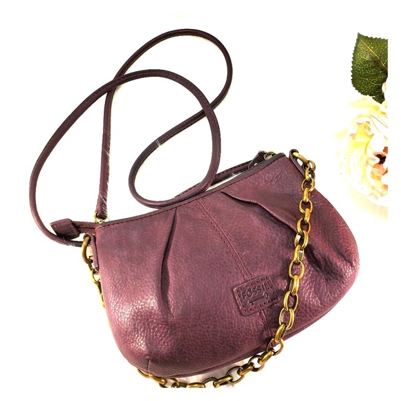 Fossil Handbags - FOSSIL MINI BAG/CROSSBODY IN PLUM LEATHER
